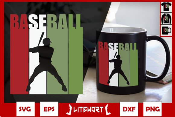 Baseball Vintage Retro Player Silhouette