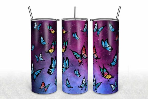 Butterfly Galaxy Seamless, 20oz Skinny
