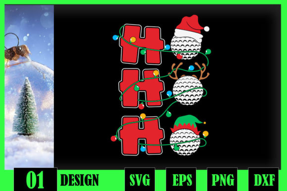 Christmas Lights Ho-Ho-Ho Santa Golf