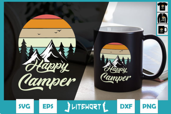 Hiking Lover Adventure Happy Camper