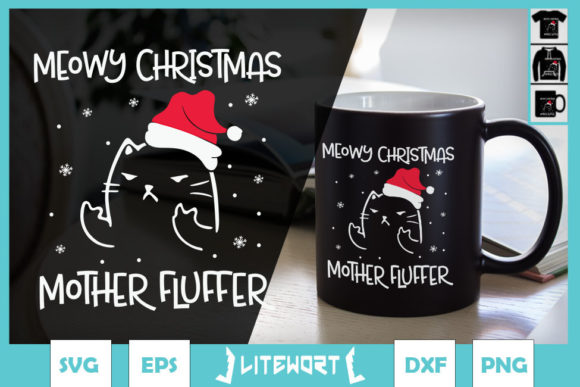 Meowy Catmas Mother Fluffer Funny Cat