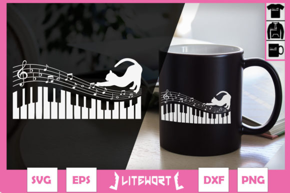 Piano Music Cat Piano Lovers