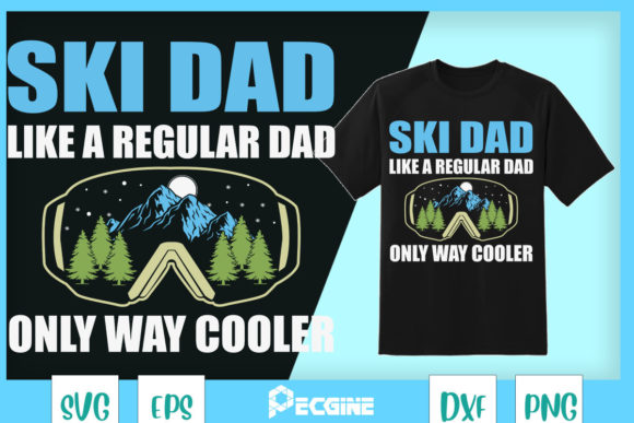 Ski Dad Funny Cute Winter Skiing